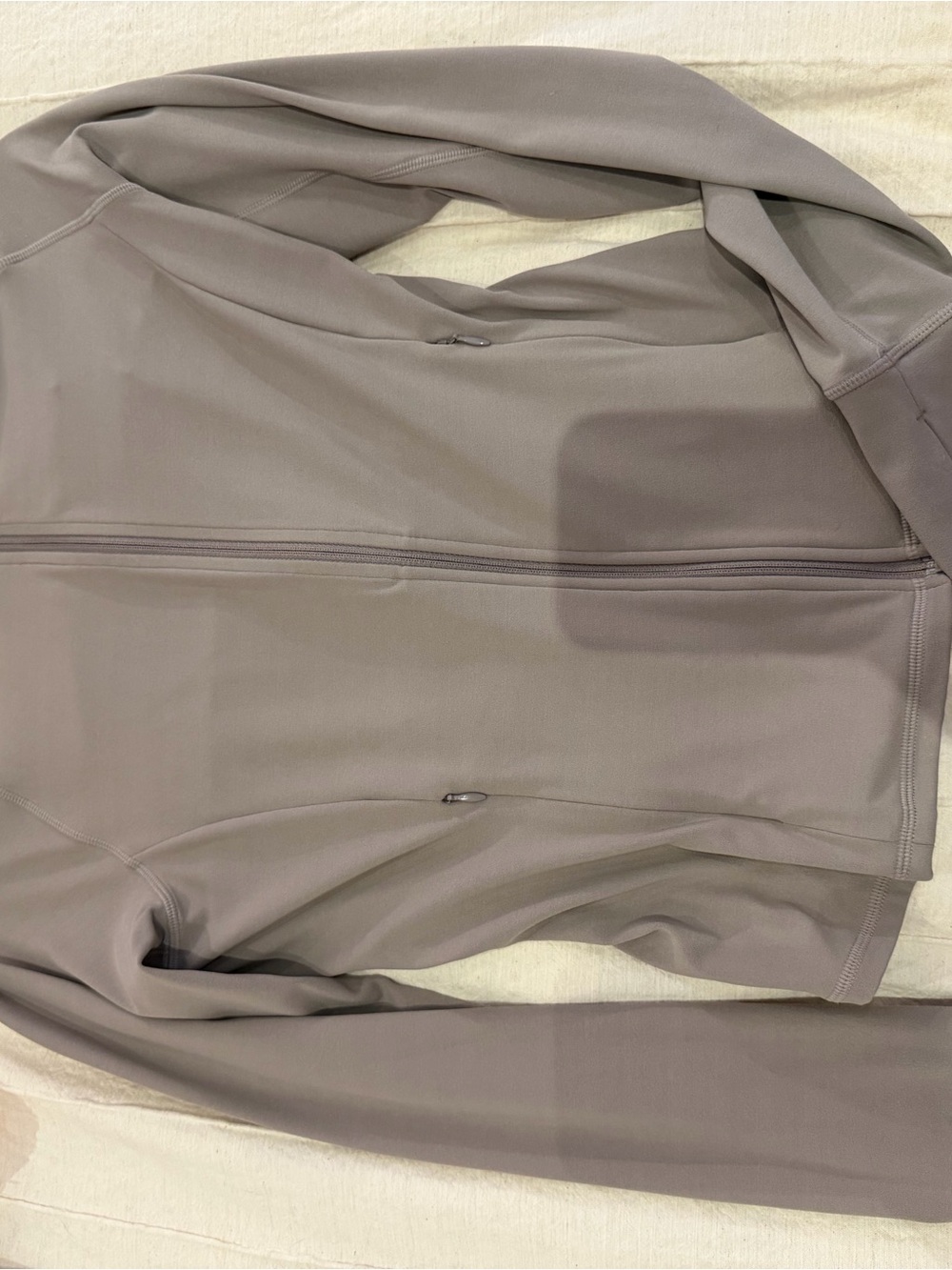 Oner Active - warm sand soft motion zip jacket with white logo